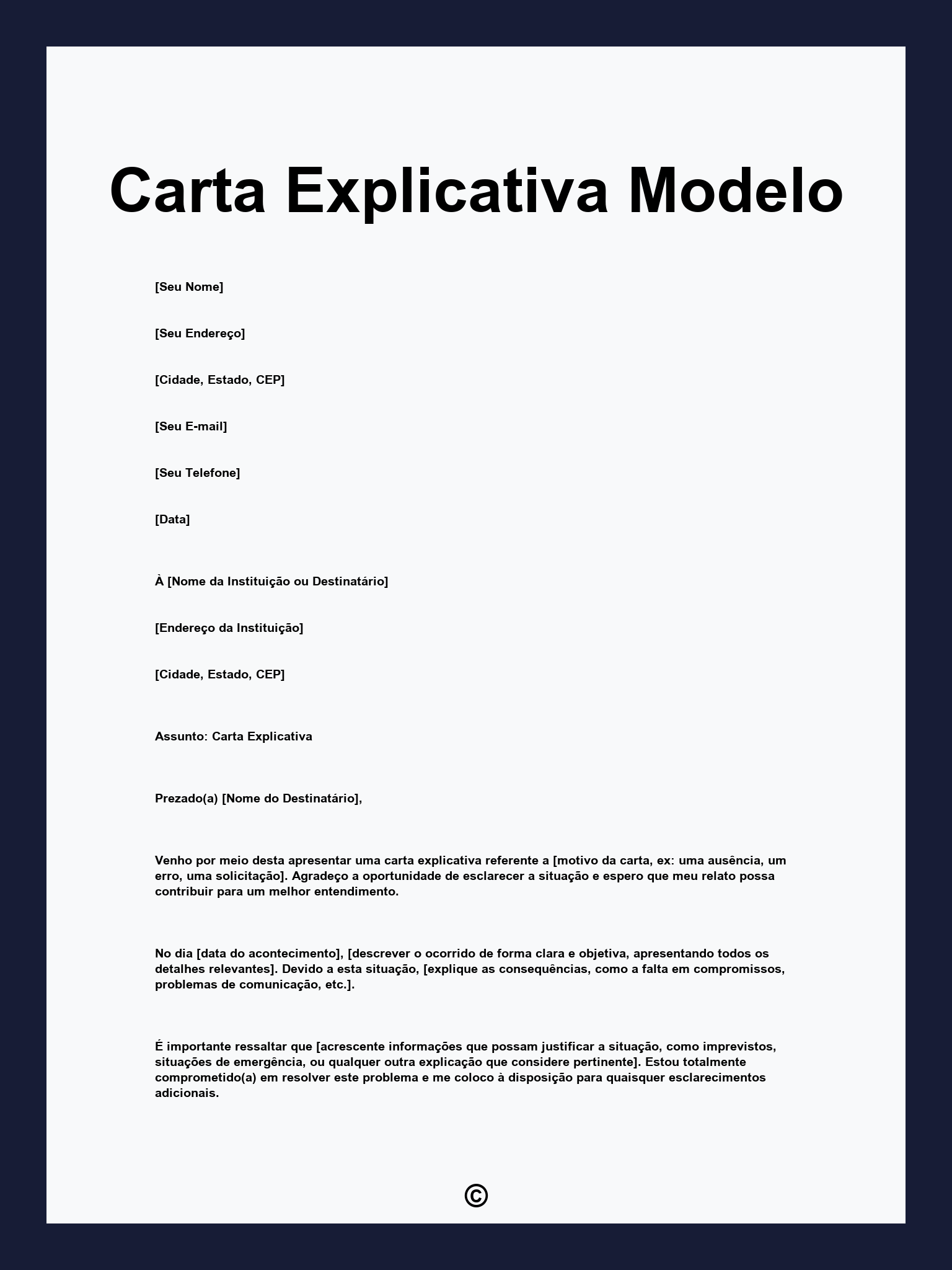 Carta Explicativa Modelo