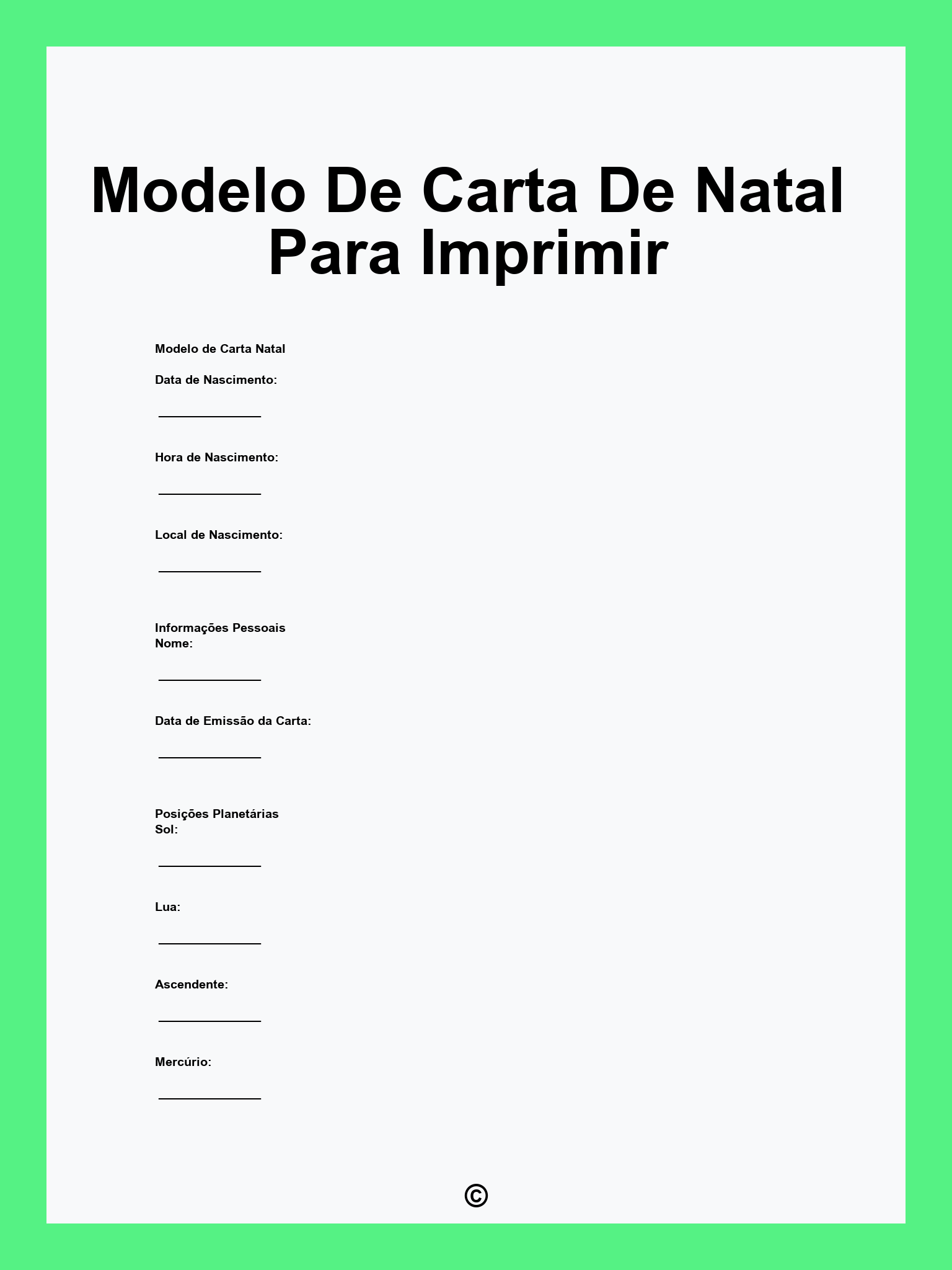 Modelo De Carta De Natal Para Imprimir